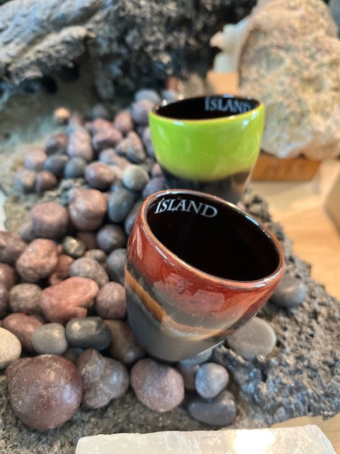 Espresso Green/ Red Shot Glass Espresso Green/ Red Shot Glass